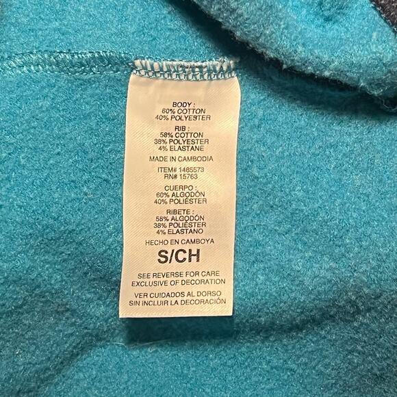 Champion Blue Tie Dye Hoodie | S | Fleece Pullover 90s/Y2K Activewear Sweatshirt - Picture 8 of 10